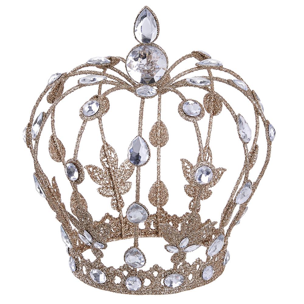 10"Glit Rhinestone Crown Cw/Go
