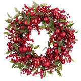 23.5" Ornament  Ball + Berry Wreath