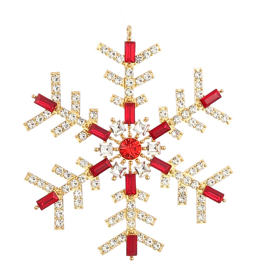 4" Rhinestone Snowflake Ornament
