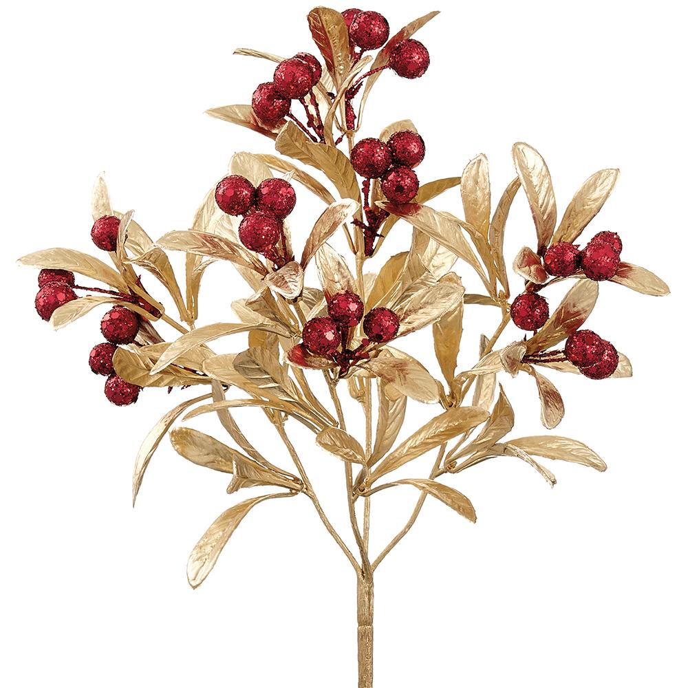 11" Glittered Berry Bush Re/Go