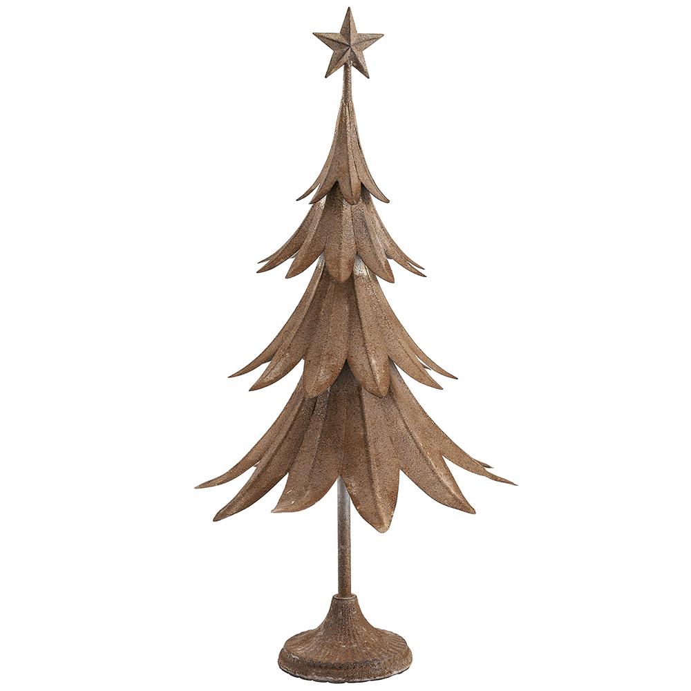 32.5"Metal Tree Tbl.Top W/Star - Rust