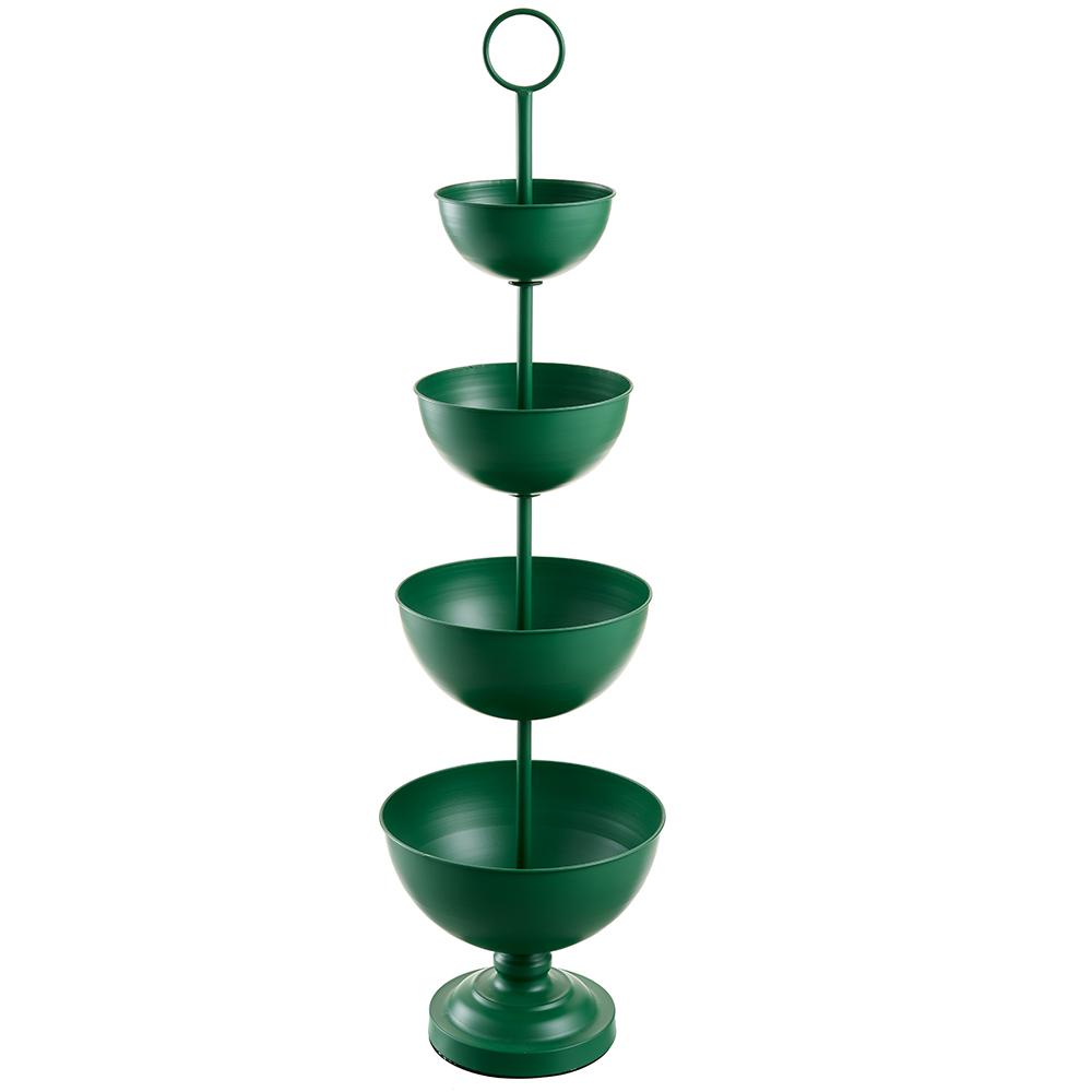 50"Four Tier Metal Bowl Std(Kd) - Green