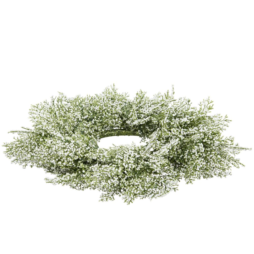 6" Glittered Berry Candle Ring