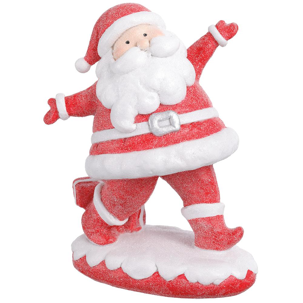 55" Glittered Santa - Red + White