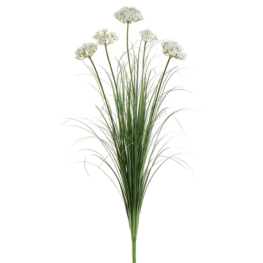 47"Dill Grass Bush - White