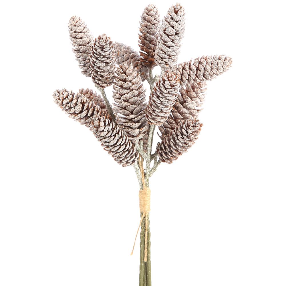 13"Ic/Plas.Pine Cone Bundle X3
