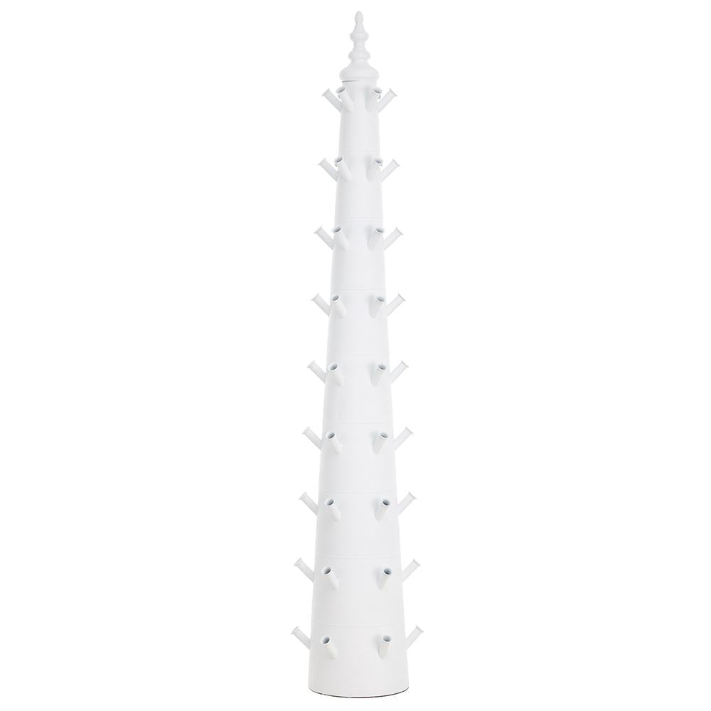 78" Metal Tulip Planter - White