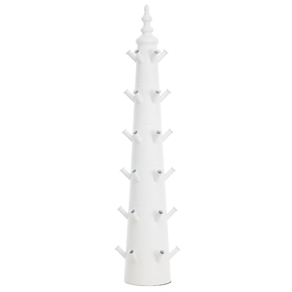 54.5" Metal Tulip Planter - White