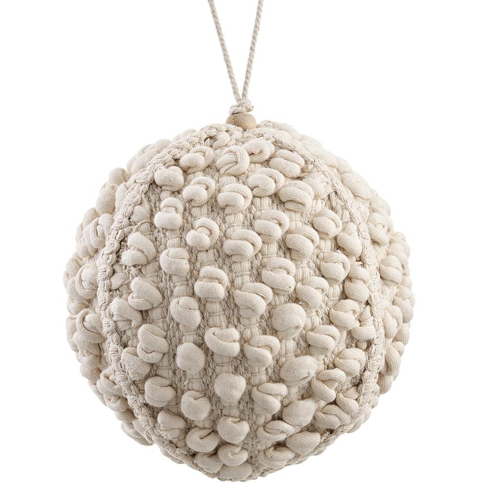 6" Cotton Chindi Ball Ornament