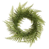 11" Leather Fern Wreath