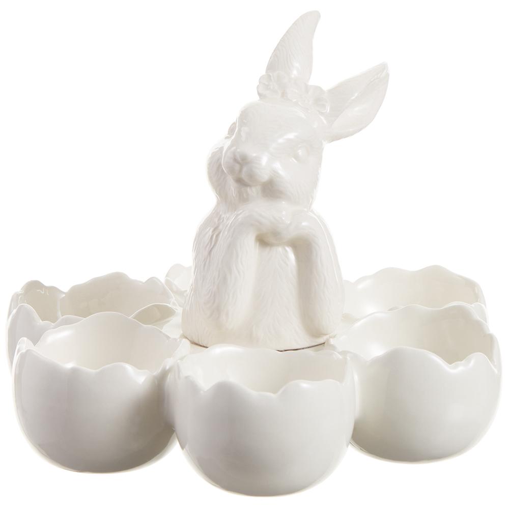 5"Hx6.5"D Bunny Egg Holder