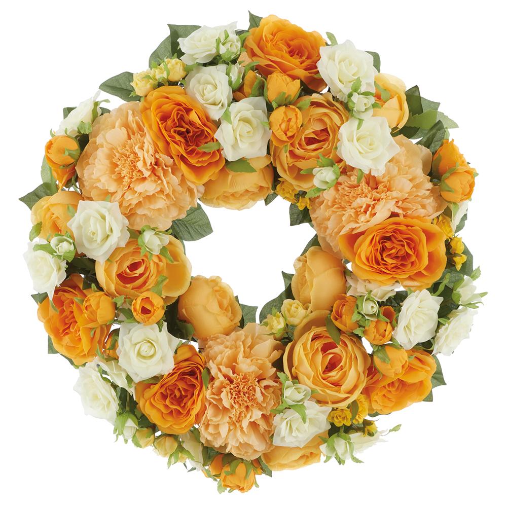 17" Rose + Peony Wreath