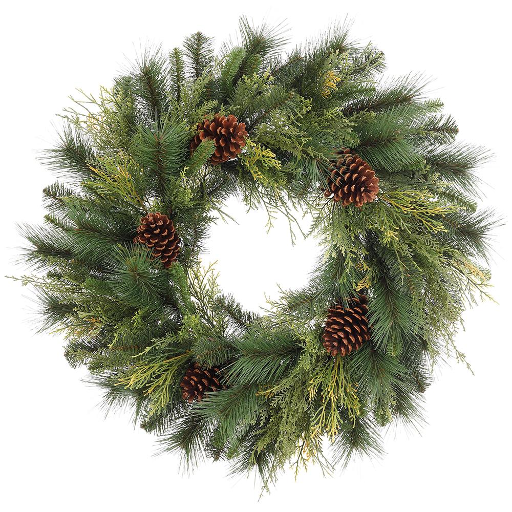 30"Pine Cone/Cedar/Pine Wreath