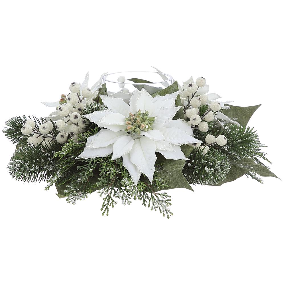 6H16" Poinsettia + Berry + PIne