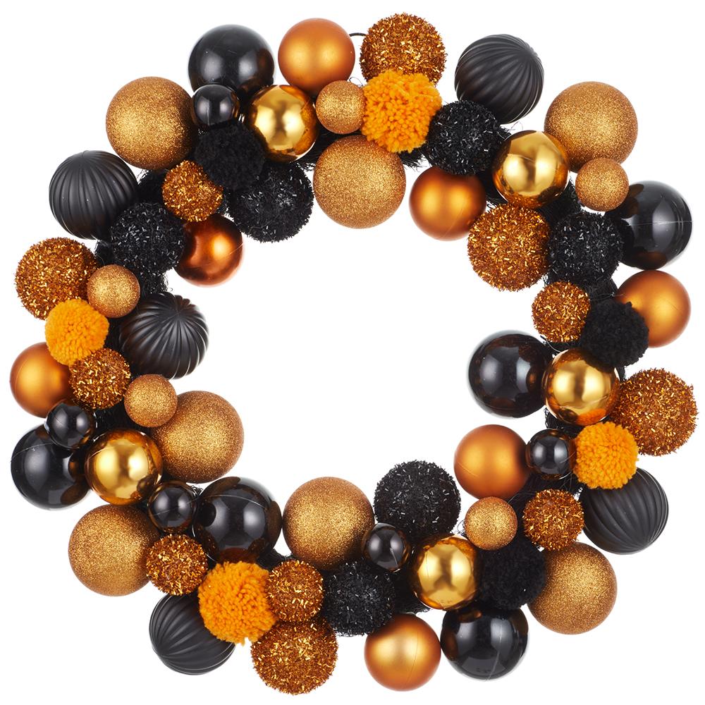20"  Ball + Pompom Wreath
