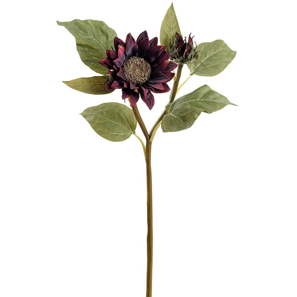 29"Sunflower Spray - Burgundy