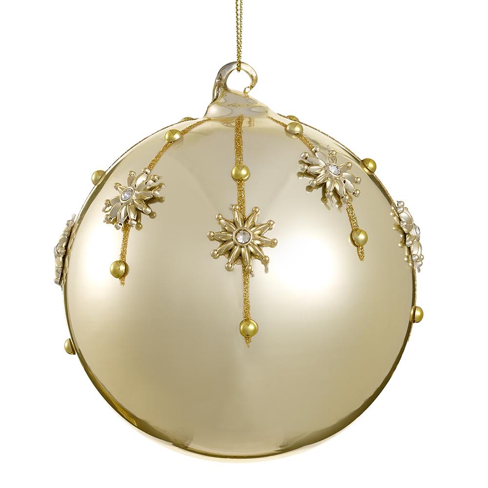 4.75"  Diamond Glass  Ball Ornament