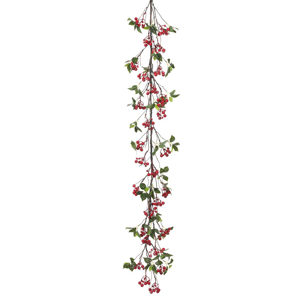 59"Snowed Berry Garland - Red
