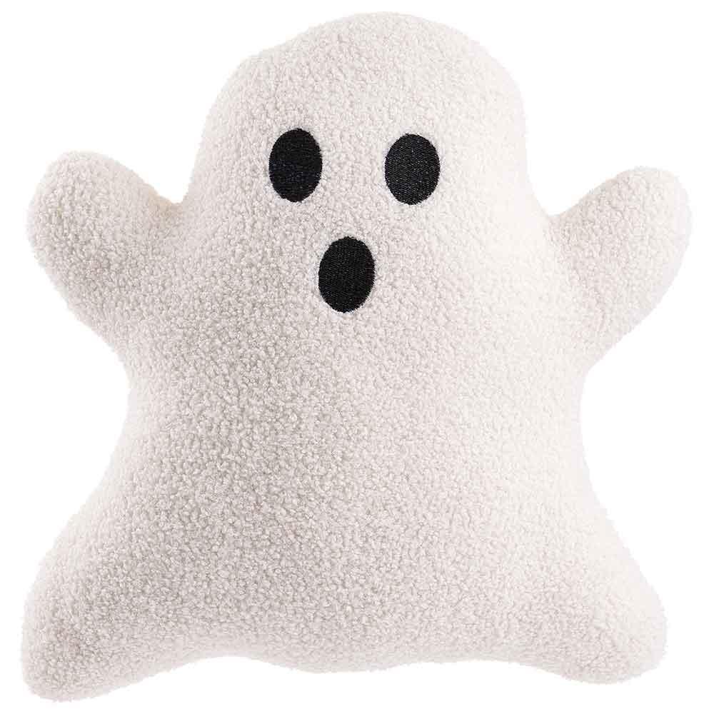 16" Ghost Pillow - White Black