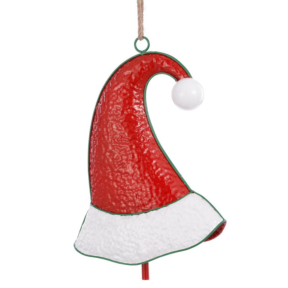 14" Metal Santa Hat Ornament
