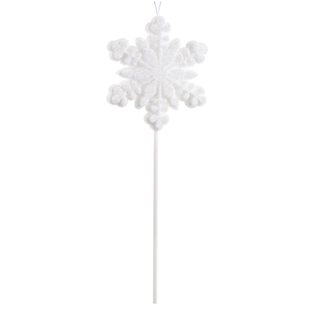 28" Snowflake Pick - White