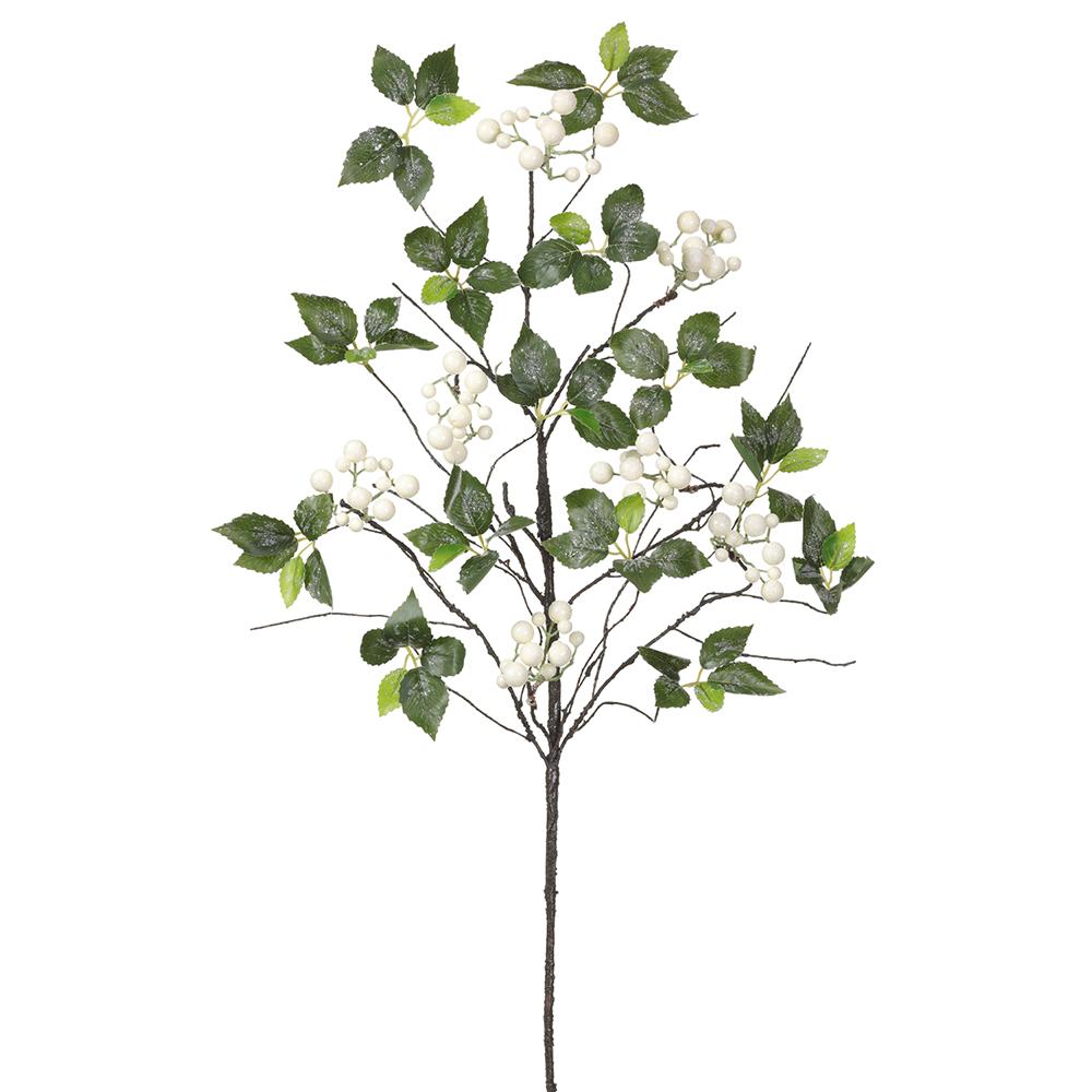 33.75"Snowed Berry Spray - White