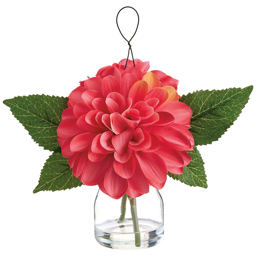 8"Dahlia In Glass Vase Co