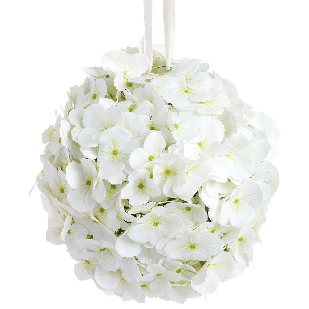 10" Hydrangea Orb - White