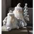 9"  Santa with Gift Bag - White + Silver