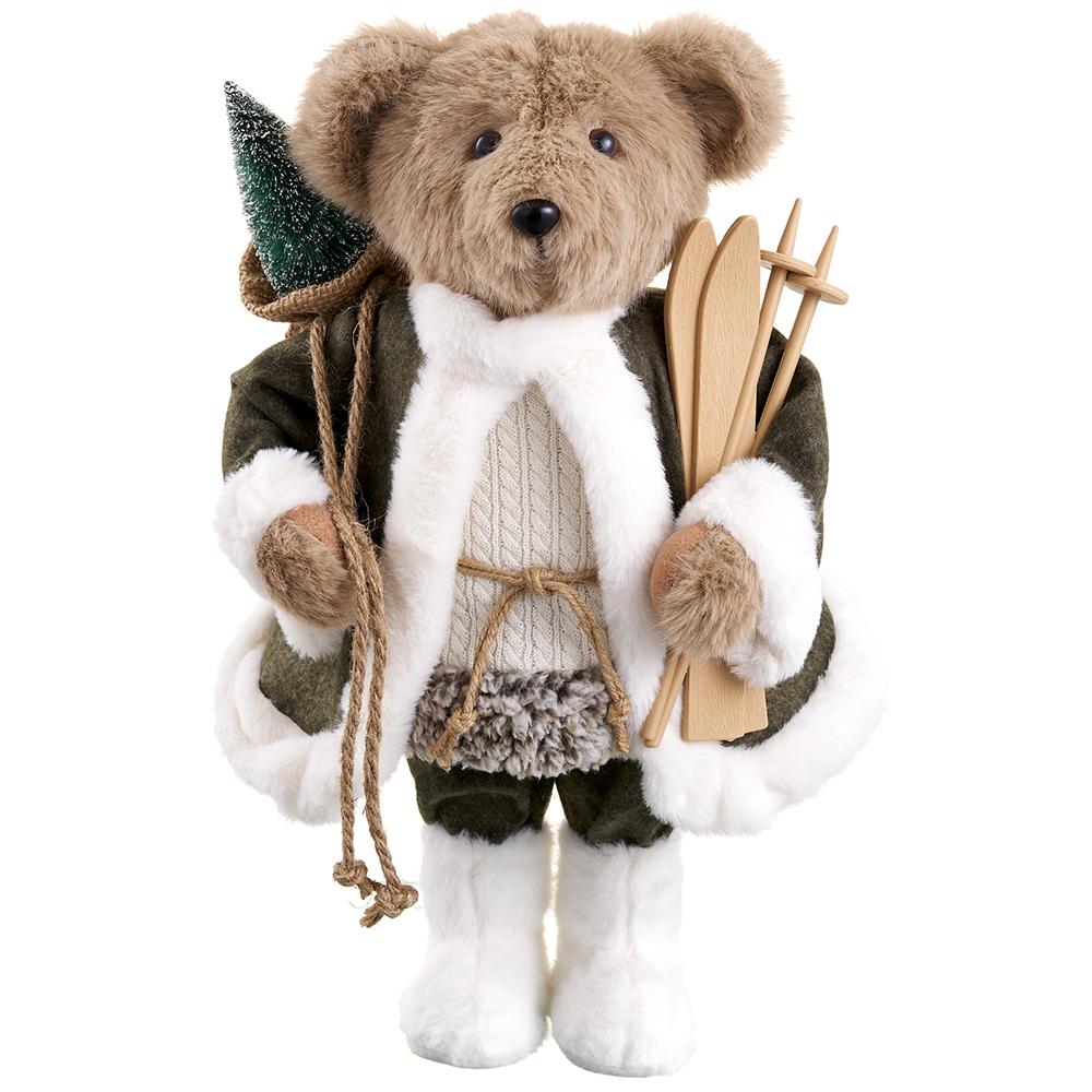 18" Holiday Bear Wh/Br