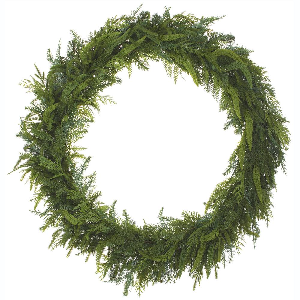38" Soft Cedar + Pine Wreath