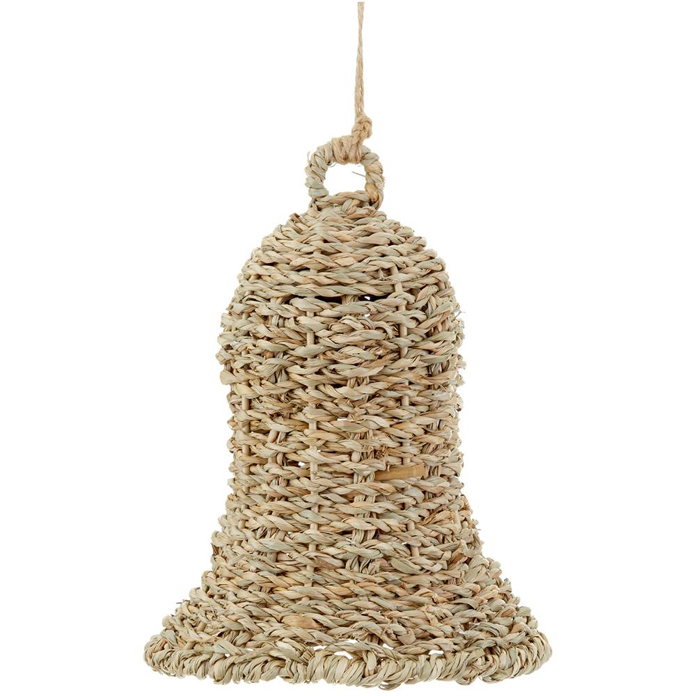 7.5" Brown Rattan Bell Ornament