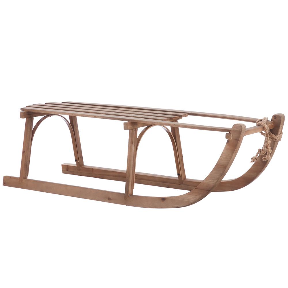 12.5"Hx40.5"L Sleigh - Brown