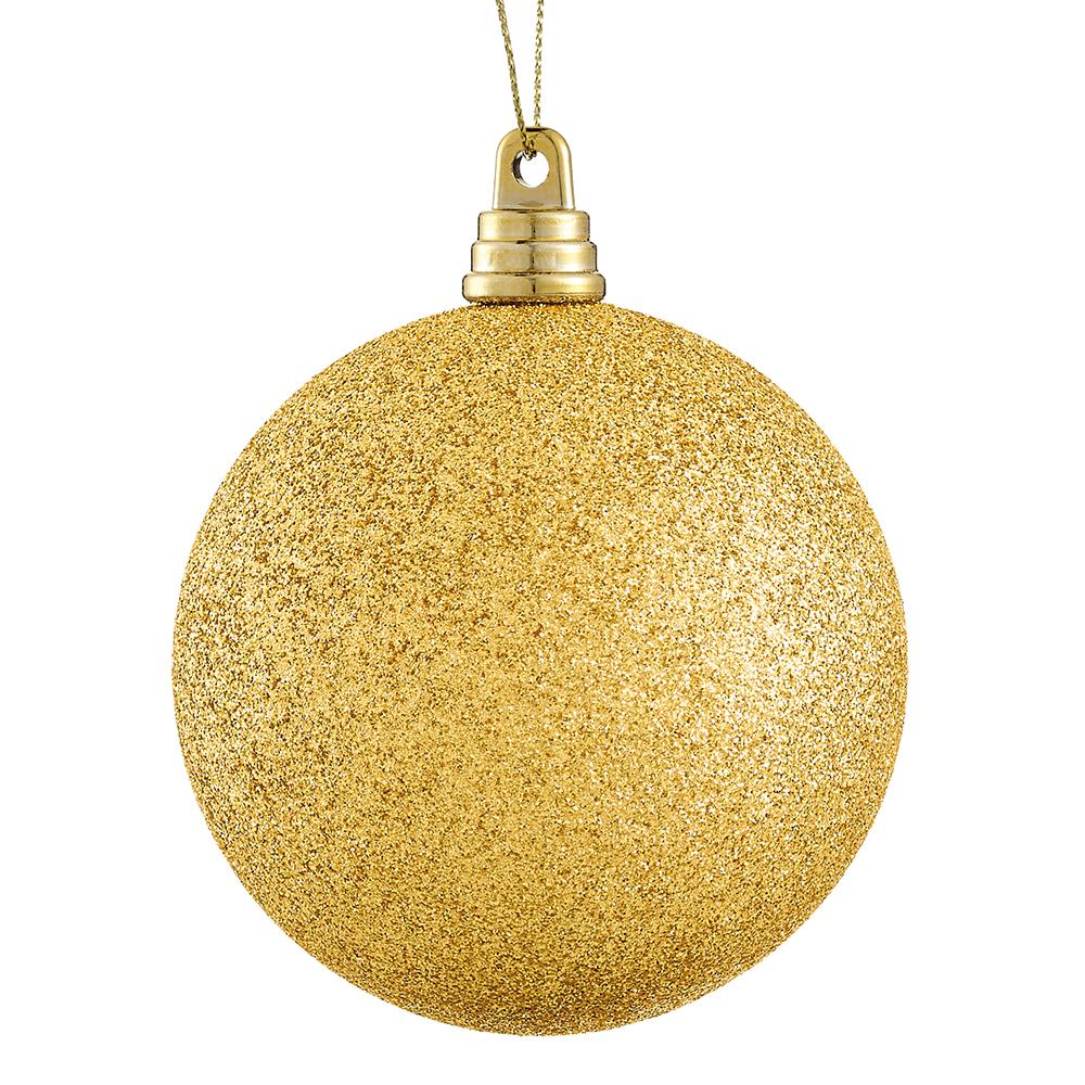3" Glitter  Plastic Ball Ornament