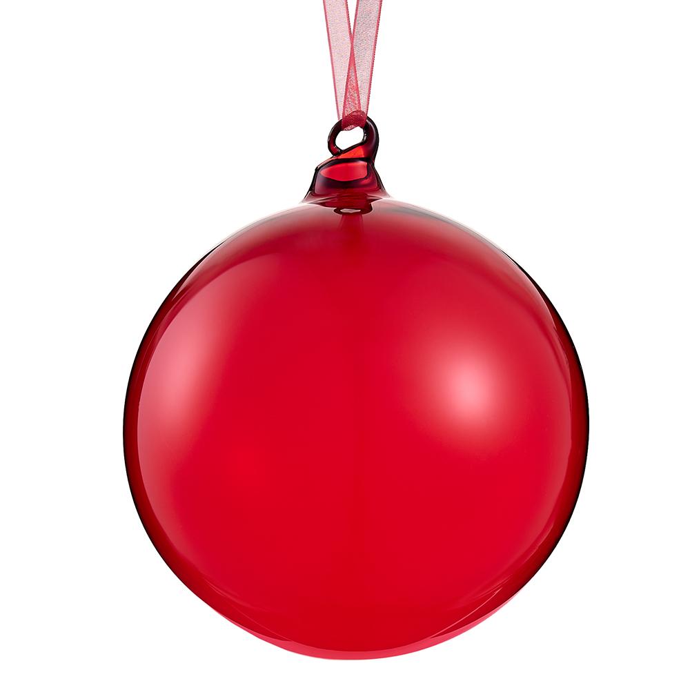 5"Glass Ball Ornament - Red