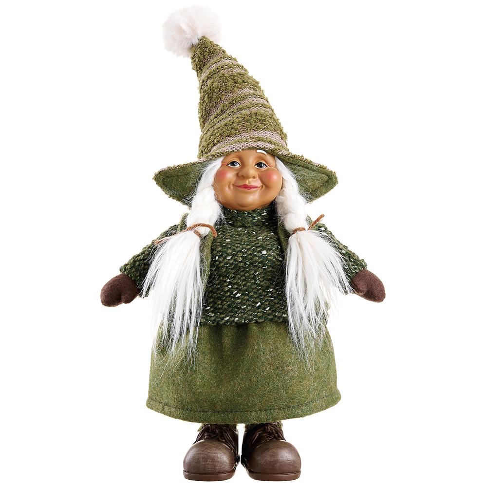 15"Gnome Girl - Green Two Tone