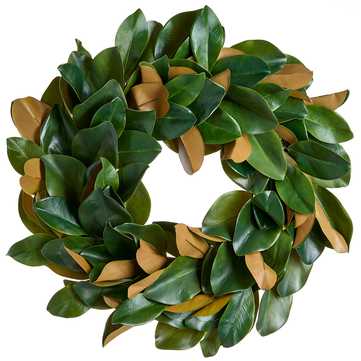 27"Magnolia Leaf Wreath - Green