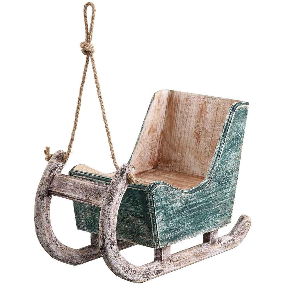 10"Sleigh Gr/Br
