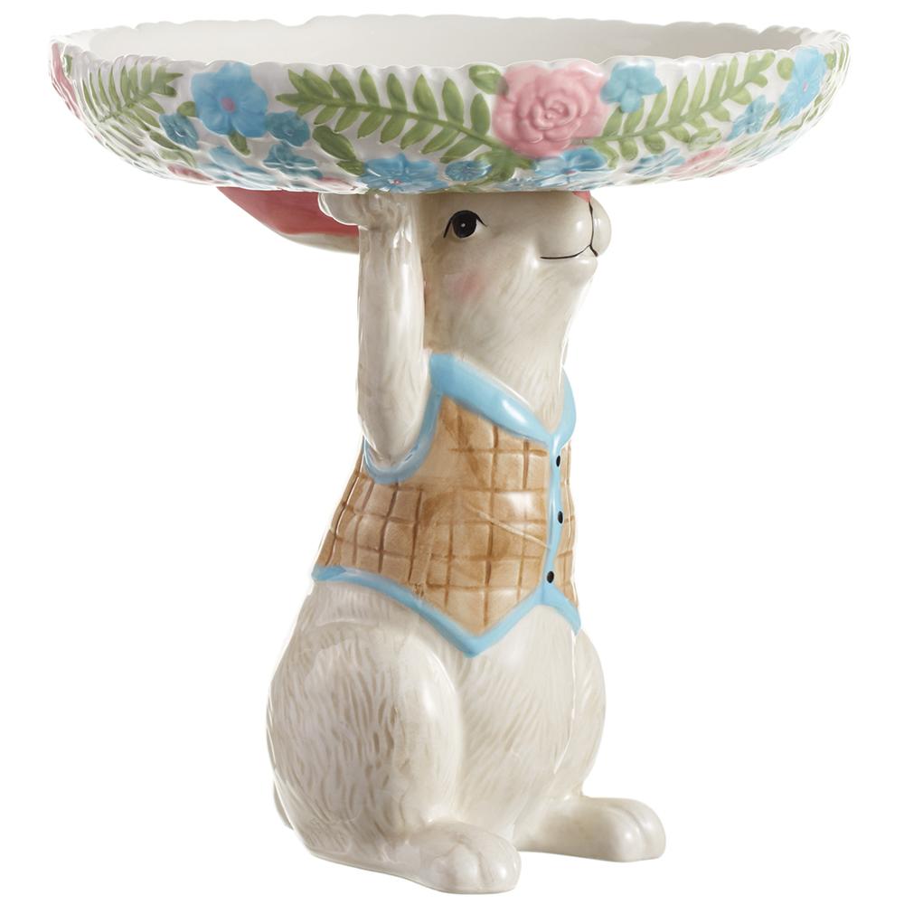 8.5" Bunny Holding A Plate