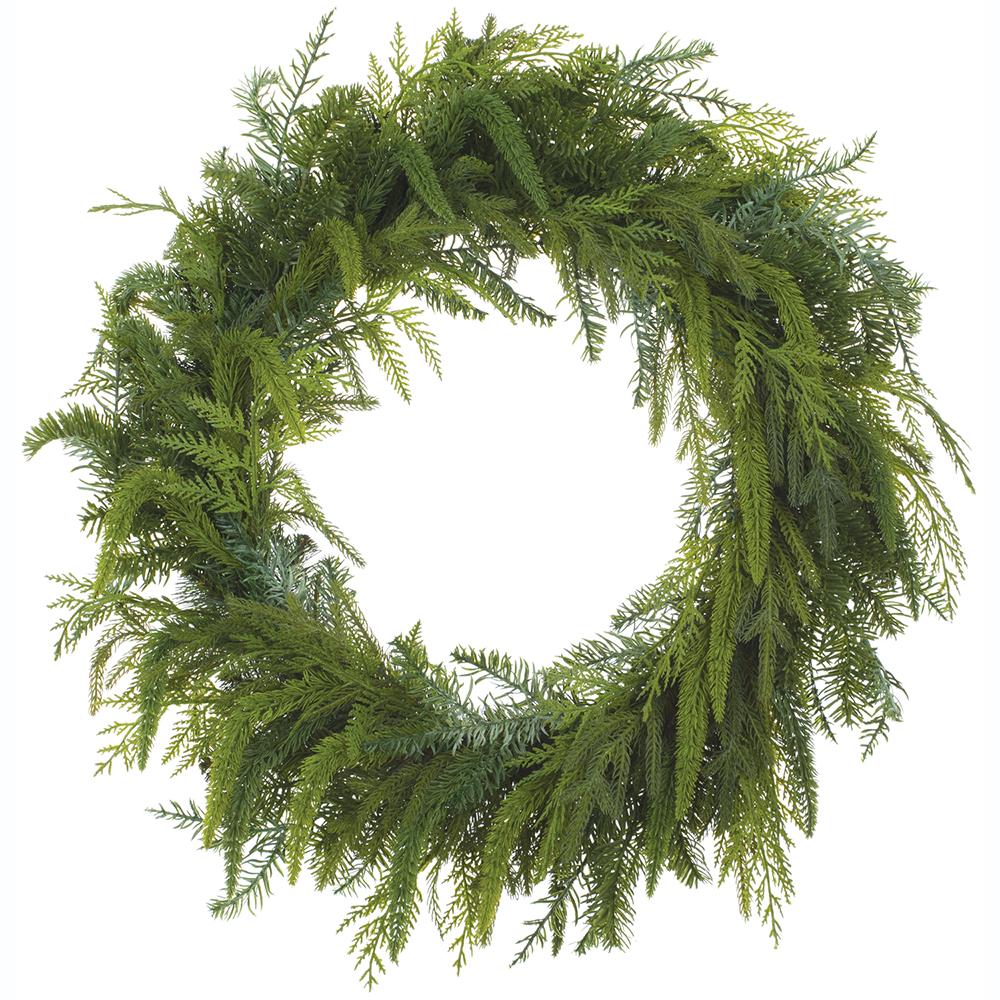 25" Soft Cedar + Pine Wreath