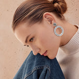 Contempo Moda Ring Pst Drop Earrings