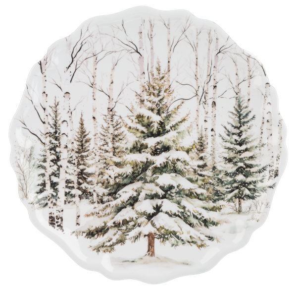 Winter Forest Dinner Plate