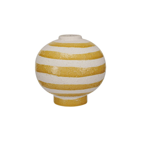 Coarse Stoneware Vase w/ Stripes (Each One Will Vary)