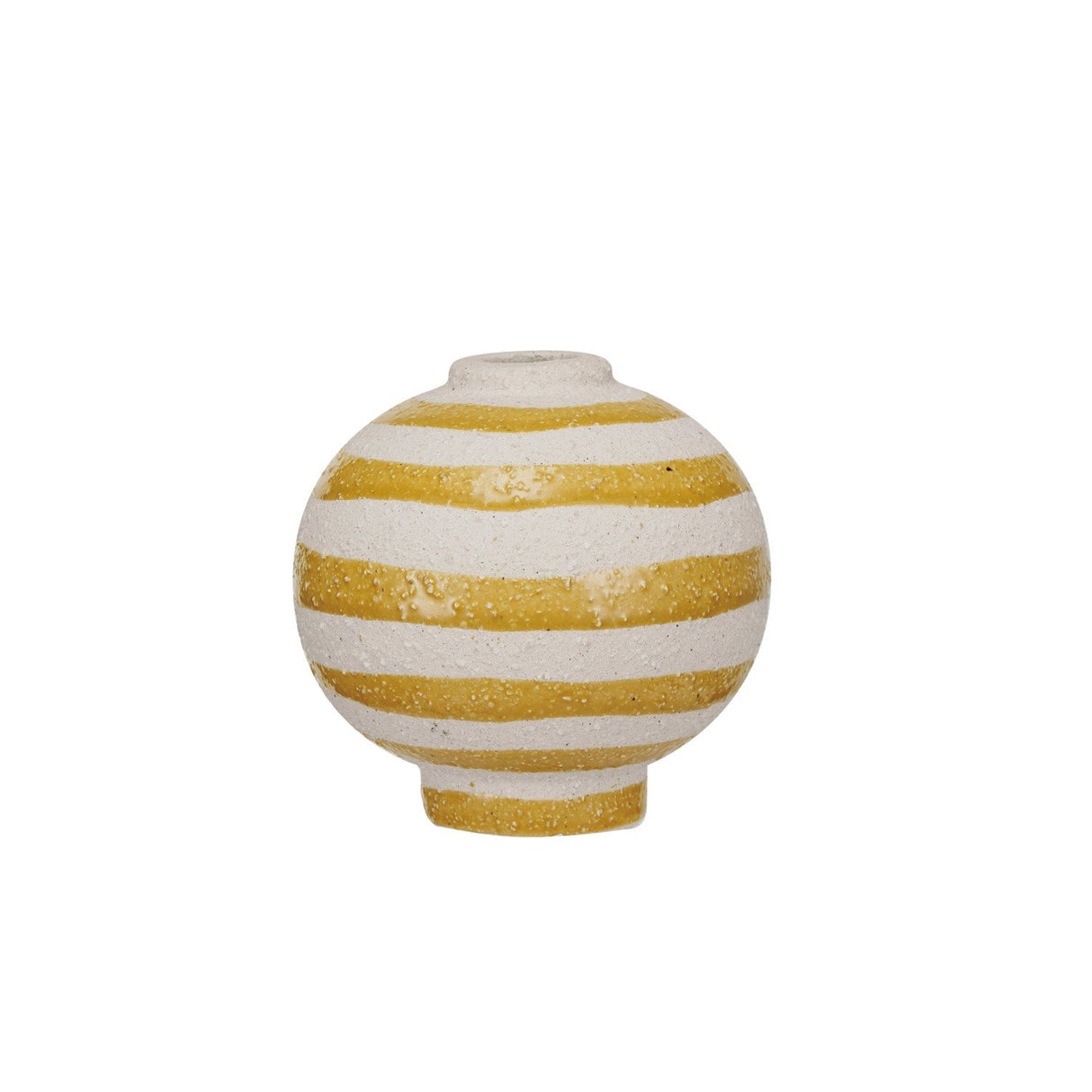 Coarse Stoneware Vase w/ Stripes (Each One Will Vary)