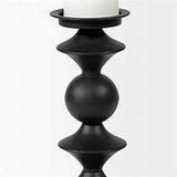 Candelero I Small Black Metal
Grooved Table Candle Holder