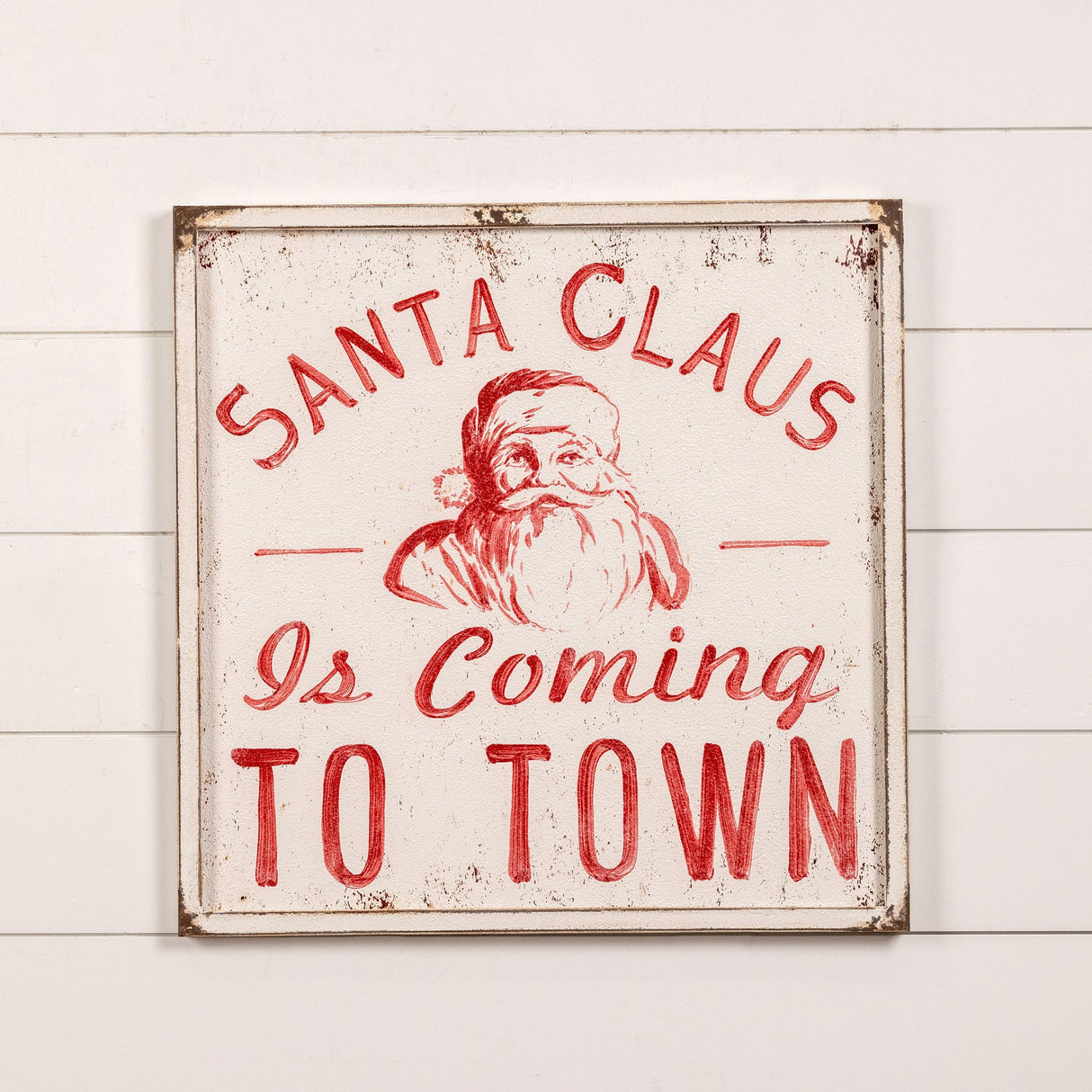 24" Santa Claus Is Coming To Town Sign