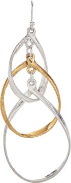 Two Toned Intertwined Drop Earrings