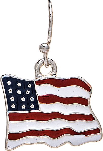 Waving American Flag Earrings
