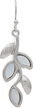 Shell Inlay Leafy Earrings