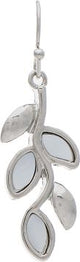 Shell Inlay Leafy Earrings